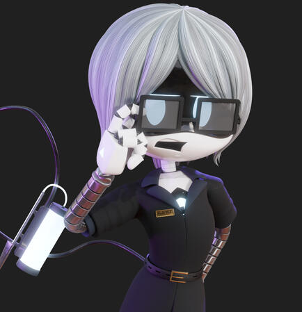 Accessories/hair for R (Murder Drones: Strays)